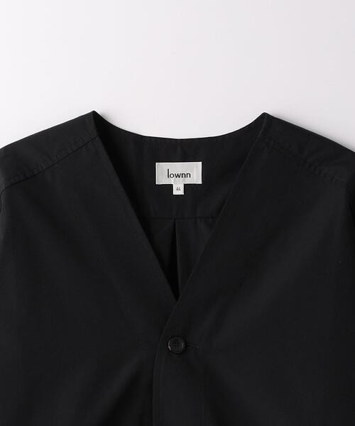 lownn（ローン）の「＜LOWNN＞ COLLARLESS SHORT SLEEVE SHIRT/シャツ（シャツ/ブラウス・メンズ・ホワイト/ブラック・44/46）」の6枚目の写真