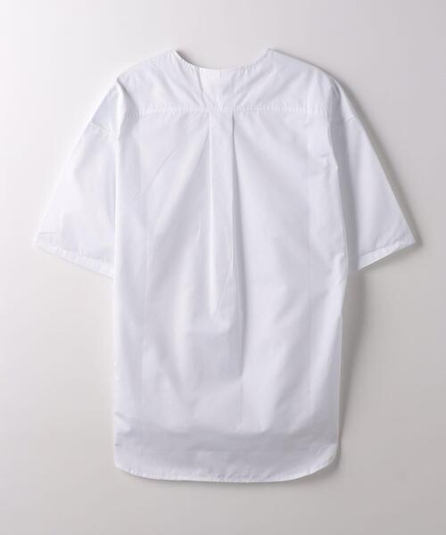lownn（ローン）の「＜LOWNN＞ COLLARLESS SHORT SLEEVE SHIRT/シャツ（シャツ/ブラウス・メンズ・ホワイト/ブラック・44/46）」の8枚目の写真