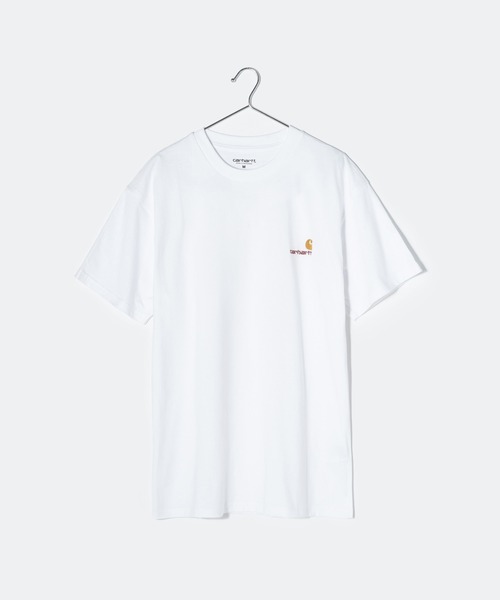 Carhartt WIP(カーハートダブリューアイピー)の「CARHARTT WIP S/S AMERICAN SCRIPT T-SHIRTS カーハート ワークインプログレス アメリカンスクリプト 半袖Tシャツ(Tシャツ/カットソー・メンズ・ブラック/オフホワイト/ホワイト・LARGE/MEDIUM/X-LARGE/SMALL/X-SMALL)」の1枚目の写真