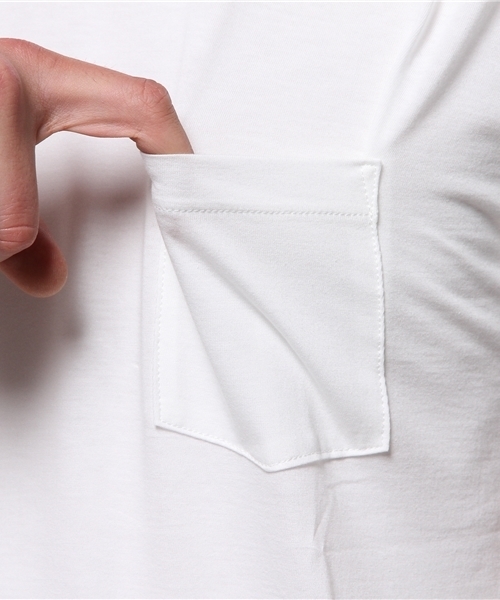 STUDIOUS（ステュディオス）の「【STUDIOUS】スーピマ天竺VネックTシャツ（Tシャツ/カットソー・メンズ・グリーン/ネイビー/グレー/オフホワイト/ブラック・2/3/1）」の8枚目の写真