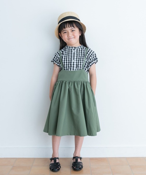 URBAN RESEARCH DOORS（アーバンリサーチドアーズ）の「『親子リンク』半袖ワイドタックシャツ(KIDS)（シャツ/ブラウス・キッズ・チェック/ブルー・135/120/105）」の9枚目の写真