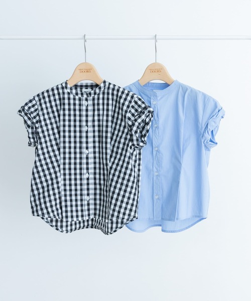 URBAN RESEARCH DOORS（アーバンリサーチドアーズ）の「『親子リンク』半袖ワイドタックシャツ(KIDS)（シャツ/ブラウス・キッズ・チェック/ブルー・135/120/105）」の11枚目の写真