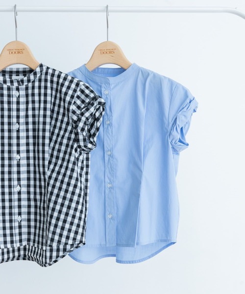 URBAN RESEARCH DOORS（アーバンリサーチドアーズ）の「『親子リンク』半袖ワイドタックシャツ(KIDS)（シャツ/ブラウス・キッズ・チェック/ブルー・135/120/105）」の12枚目の写真