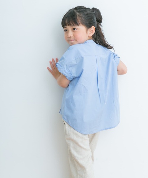 URBAN RESEARCH DOORS（アーバンリサーチドアーズ）の「『親子リンク』半袖ワイドタックシャツ(KIDS)（シャツ/ブラウス・キッズ・チェック/ブルー・135/120/105）」の14枚目の写真