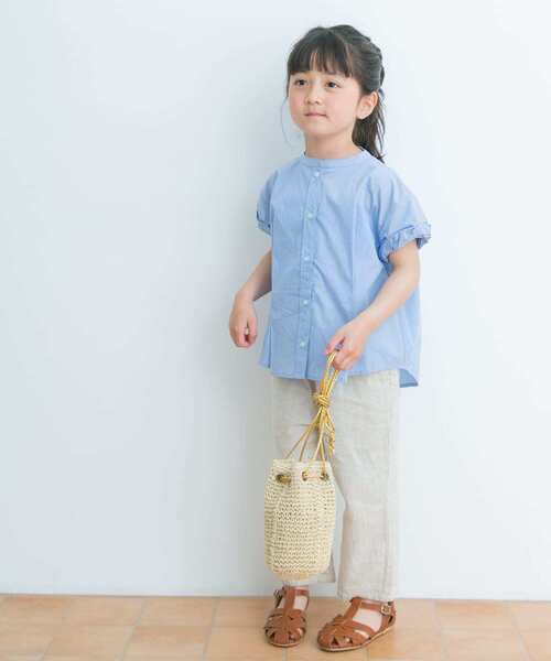 URBAN RESEARCH DOORS（アーバンリサーチドアーズ）の「『親子リンク』半袖ワイドタックシャツ(KIDS)（シャツ/ブラウス・キッズ・チェック/ブルー・135/120/105）」の16枚目の写真