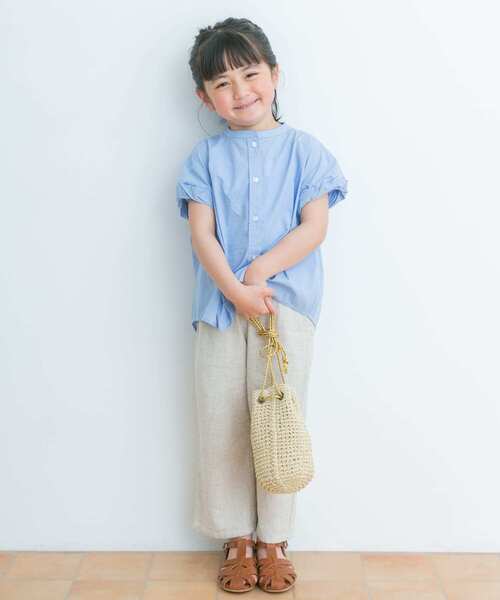 URBAN RESEARCH DOORS（アーバンリサーチドアーズ）の「『親子リンク』半袖ワイドタックシャツ(KIDS)（シャツ/ブラウス・キッズ・チェック/ブルー・135/120/105）」の17枚目の写真