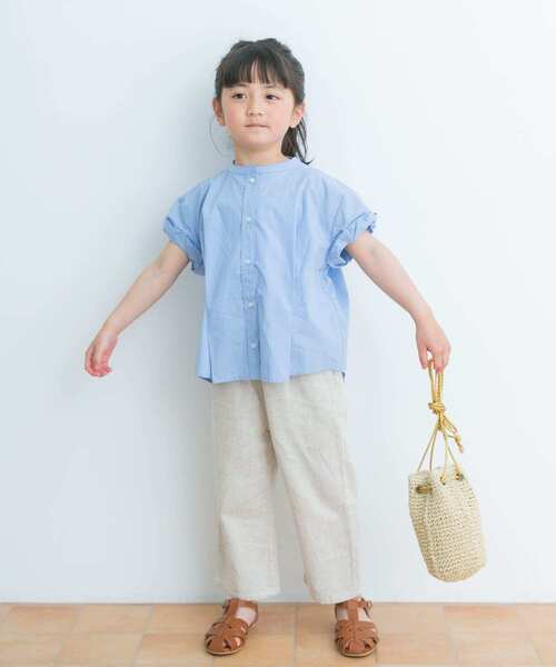 URBAN RESEARCH DOORS（アーバンリサーチドアーズ）の「『親子リンク』半袖ワイドタックシャツ(KIDS)（シャツ/ブラウス・キッズ・チェック/ブルー・135/120/105）」の18枚目の写真