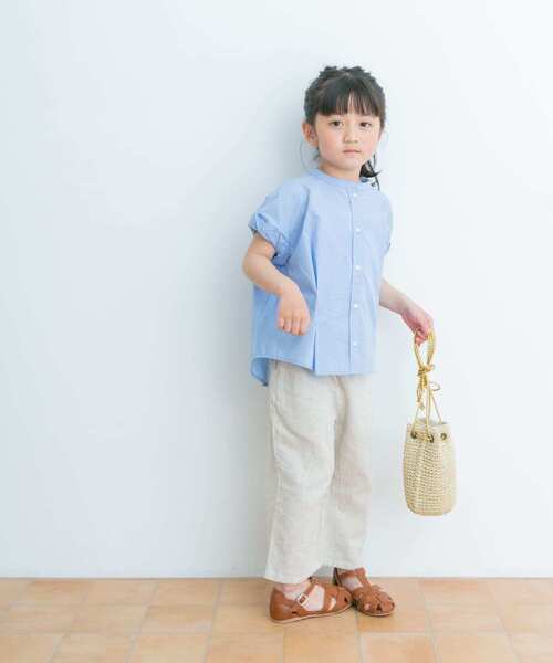 URBAN RESEARCH DOORS（アーバンリサーチドアーズ）の「『親子リンク』半袖ワイドタックシャツ(KIDS)（シャツ/ブラウス・キッズ・チェック/ブルー・135/120/105）」の19枚目の写真