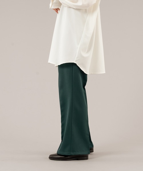 SELLE GLANT(セレグランテ)の「SEMI FLARE WIDE PANTS/セミフレアワイドパンツ(スラックス・メンズ・ダークグリーン/ブラック・SMALL/MEDIUM/LARGE)」の22枚目の写真