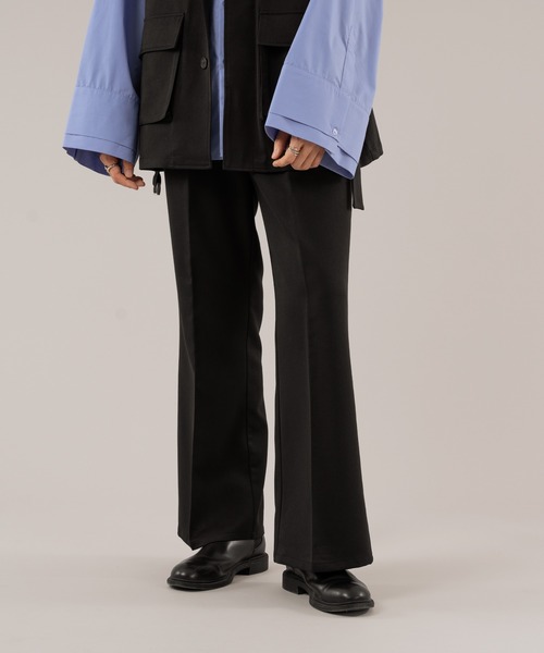 SELLE GLANT(セレグランテ)の「SEMI FLARE WIDE PANTS/セミフレアワイドパンツ(スラックス・メンズ・ダークグリーン/ブラック・SMALL/MEDIUM/LARGE)」の14枚目の写真