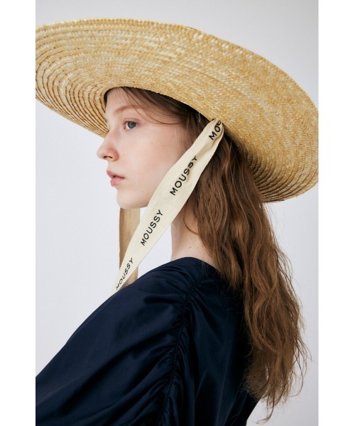 MOUSSY(マウジー)の「LETTERING RIBBON BOATER ハット(ハット・レディース・ベージュ・FREE)」の5枚目の写真
