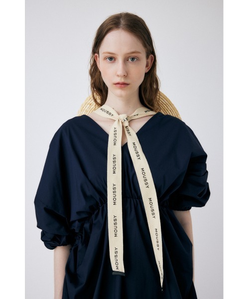 MOUSSY(マウジー)の「LETTERING RIBBON BOATER ハット(ハット・レディース・ベージュ・FREE)」の6枚目の写真