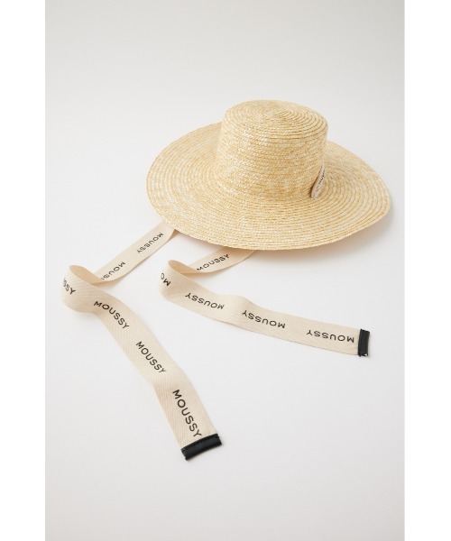 MOUSSY(マウジー)の「LETTERING RIBBON BOATER ハット(ハット・レディース・ベージュ・FREE)」の8枚目の写真
