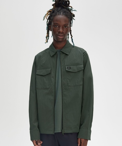 [FRED PERRY] ジップアップ オーバーシャツ Zip Overshirt／ジップアップオーバーシャツジャケット