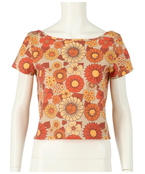 anap mimpi(アナップミンピ)の「レトロフラワーバックオープンTシャツ(Tシャツ/カットソー・レディース・ベージュ/ブラック・FREE)」の11枚目の写真