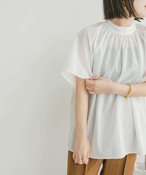 ITEMS URBANRESEARCH(アイテムズ アーバンリサーチ)の「『UR GREEN』ハイネックブラウス(シャツ/ブラウス・レディース・ブラック/ホワイト/ミント・FREE)」の10枚目の写真