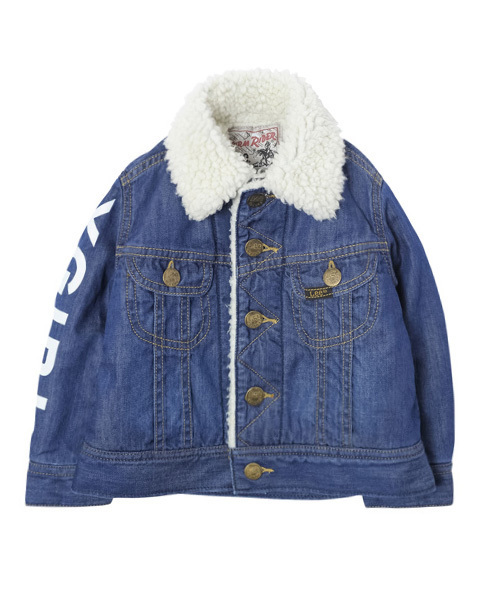 X-girl Stages（エックスガールステージス）の「【VERY11月号掲載】XGS × Lee BOA STORM RIDER(4T～7T)（デニムジャケット・キッズ・インディゴブルー・4T/5T/6T/7T）」の4枚目の写真