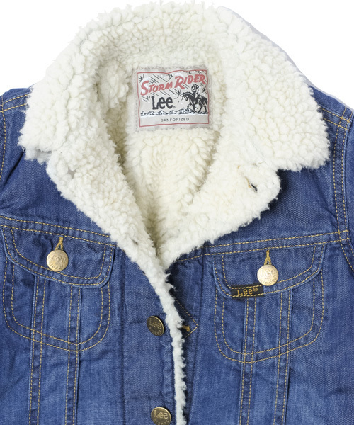 X-girl Stages（エックスガールステージス）の「【VERY11月号掲載】XGS × Lee BOA STORM RIDER(4T～7T)（デニムジャケット・キッズ・インディゴブルー・4T/5T/6T/7T）」の6枚目の写真