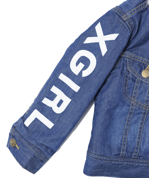 X-girl Stages（エックスガールステージス）の「【VERY11月号掲載】XGS × Lee BOA STORM RIDER(4T～7T)（デニムジャケット・キッズ・インディゴブルー・4T/5T/6T/7T）」の7枚目の写真