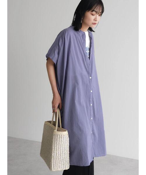 Green Parks(グリーンパークス)の「I ギャザー5分袖チュニック(チュニック・レディース・パープル/オフホワイト/グリーン/ブラック・FREE)」の18枚目の写真