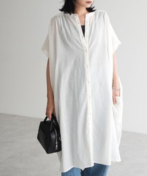 Green　Parks | インド綿 ギャザー5分袖チュニック(チュニック)