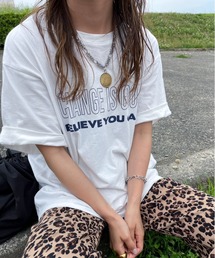 feepur by saya | 【sayaコラボ】メッセージロゴTee(Tシャツ/カットソー)