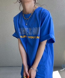 feepur by saya | メッセージロゴTee(Tシャツ/カットソー)