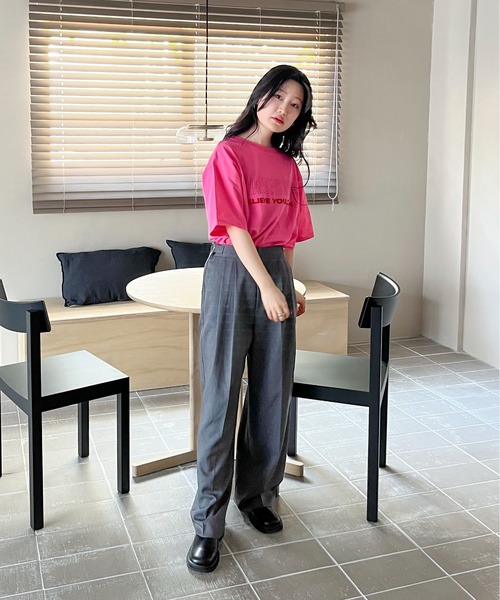 feepur by saya（フェピュールバイサヤ）の「メッセージロゴTee（Tシャツ/カットソー・レディース・ブルー/オフホワイト/ピンク・MEDIUM）」の22枚目の写真