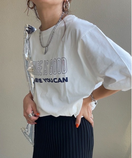 feepur by saya（フェピュールバイサヤ）の「メッセージロゴTee（Tシャツ/カットソー・レディース・ブルー/オフホワイト/ピンク・MEDIUM）」の20枚目の写真