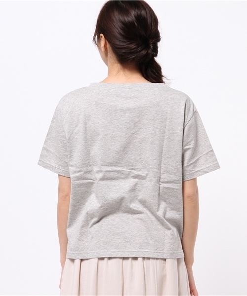 Kastane（カスタネ）の「【Kastane】ドライタッチVネックTEE（Tシャツ/カットソー・レディース・ピンク/オフホワイト/グレー/チャコールグレー/カーキ/ブラック/レッド/ホワイト・FREE）」の11枚目の写真