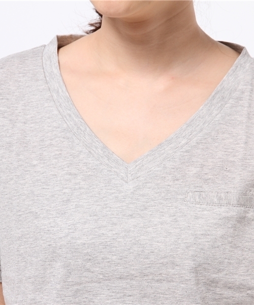 Kastane（カスタネ）の「【Kastane】ドライタッチVネックTEE（Tシャツ/カットソー・レディース・ピンク/オフホワイト/グレー/チャコールグレー/カーキ/ブラック/レッド/ホワイト・FREE）」の13枚目の写真