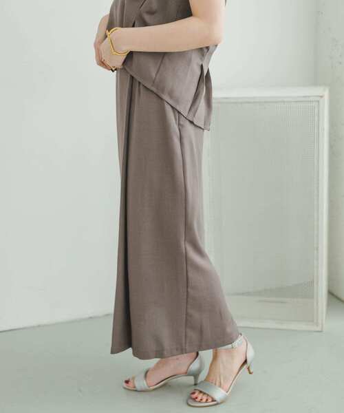 ITEMS URBANRESEARCH（アイテムズ アーバンリサーチ）の「ドライタッチセットスカート（ワンピース・レディース・ブラック/モカ・FREE）」の16枚目の写真