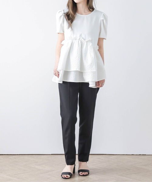 SUGAR BISKET（シュガービスケット）の「ペプラムプルオーバー（Tシャツ/カットソー・レディース・ブラック/ホワイト/ホワイト系その他/ブラック系その他・フリー）」の21枚目の写真