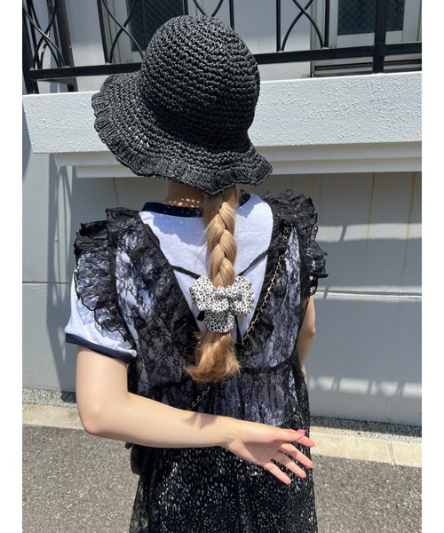 WC（ダブル シー）の「WC/リボンフリルニットハット（ハット）」 - WEAR