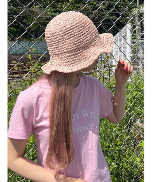 WC（ダブル シー）の「フリルストローハット（ハット・レディース・ブラック/アイボリー・FREE）」の19枚目の写真