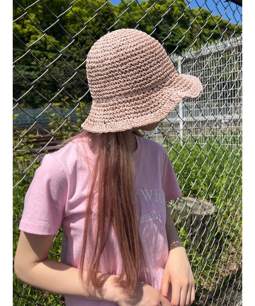 WC（ダブル シー）の「フリルストローハット（ハット・レディース・ブラック/アイボリー・FREE）」の7枚目の写真