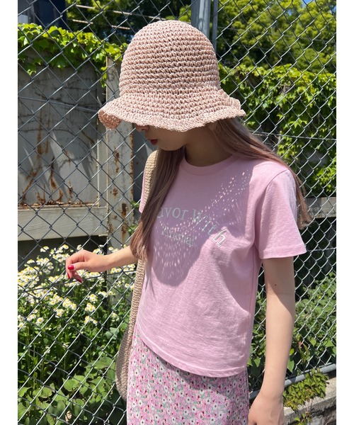 WC（ダブル シー）の「フリルストローハット（ハット・レディース・ブラック/アイボリー・FREE）」の10枚目の写真