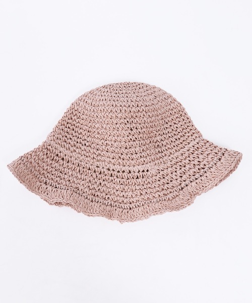 WC（ダブル シー）の「フリルストローハット（ハット・レディース・ブラック/アイボリー・FREE）」の4枚目の写真