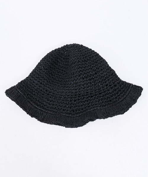 WC（ダブル シー）の「フリルストローハット（ハット・レディース・ブラック/アイボリー・FREE）」の20枚目の写真