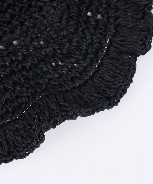 WC（ダブル シー）の「フリルストローハット（ハット・レディース・ブラック/アイボリー・FREE）」の13枚目の写真