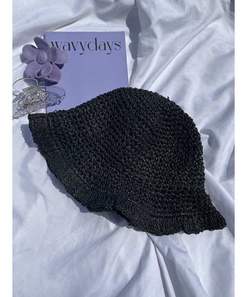 WC（ダブル シー）の「フリルストローハット（ハット・レディース・ブラック/アイボリー・FREE）」の21枚目の写真