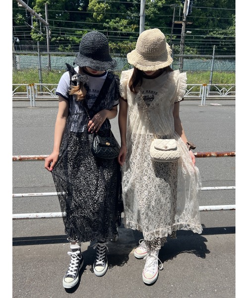 WC（ダブル シー）の「フリルストローハット（ハット・レディース・ブラック/アイボリー・FREE）」の22枚目の写真