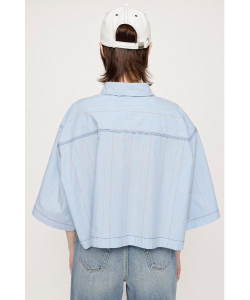 SLY（スライ）の「STRIPE CROP SH ストライプ クロップド丈