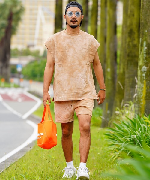 BALLAHOLIC タイダイショートパンツ ballaholic Tie-Dye Pattern Zip Shorts L