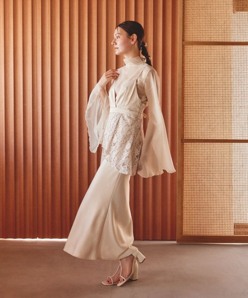 pomiii（ポミー）の「シアーハイネックメロウブラウス（シャツ/ブラウス・レディース・アイボリー/ライトブルー/ピンク・FREE）」の4枚目の写真