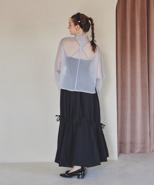 pomiii（ポミー）の「シアーハイネックメロウブラウス（シャツ/ブラウス・レディース・アイボリー/ライトブルー/ピンク・FREE）」の18枚目の写真