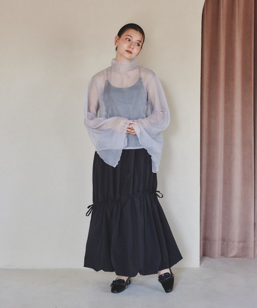 pomiii（ポミー）の「シアーハイネックメロウブラウス（シャツ/ブラウス・レディース・アイボリー/ライトブルー/ピンク・FREE）」の16枚目の写真