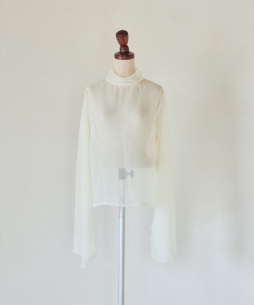 pomiii（ポミー）の「シアーハイネックメロウブラウス（シャツ/ブラウス・レディース・アイボリー/ライトブルー/ピンク・FREE）」の11枚目の写真