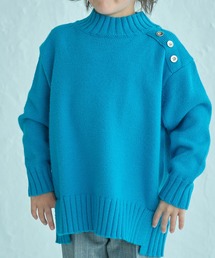 親子リンク サイドスリットニットプルオーバー