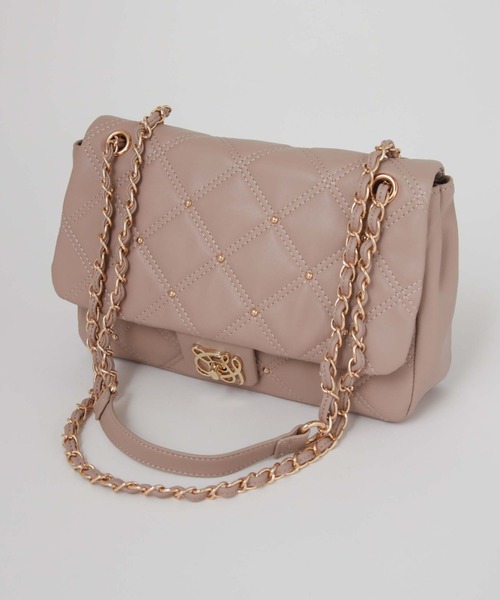 archives（アルシーヴ）の「キルトスタッズチェーンショルダー（ショルダーバッグ・レディース・ブラック/ベージュ・FREE）」の19枚目の写真